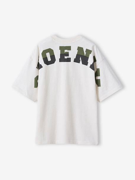 T-shirt garçon oversize Phoenix blanc chiné 2 - vertbaudet enfant 