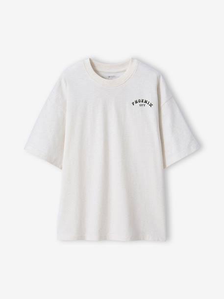 T-shirt garçon oversize Phoenix blanc chiné 5 - vertbaudet enfant 