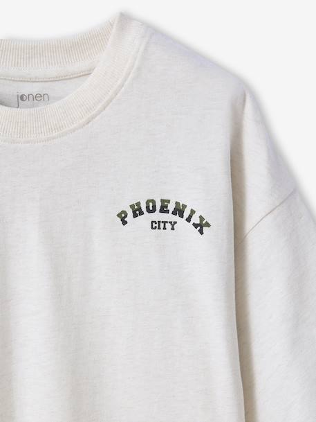 T-shirt garçon oversize Phoenix blanc chiné 4 - vertbaudet enfant 