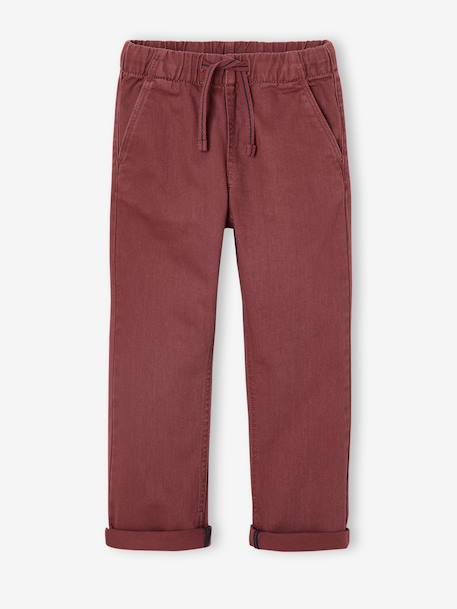 Pantalon garçon  fluide facile à enfiler garçon beige+bleu moyen+bleu nuit+terracotta 23 - vertbaudet enfant 