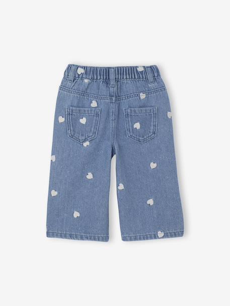 Jean large bébé fille petits coeurs brodés double stone+stone 6 - vertbaudet enfant 