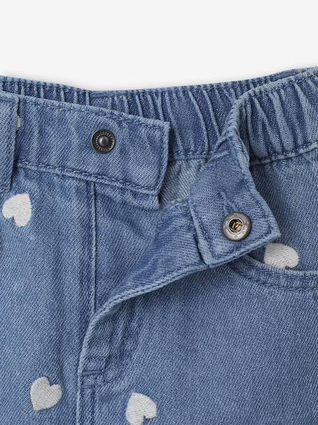 Jean large bébé fille petits coeurs brodés double stone+stone 8 - vertbaudet enfant 