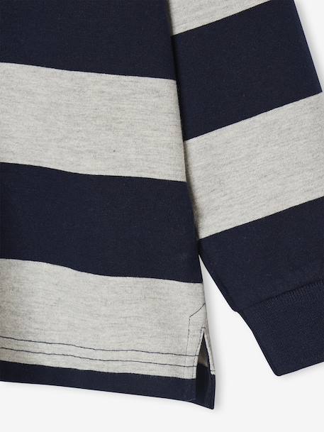 Polo rayé garçon gris chiné+marine+vert+vert d'eau 4 - vertbaudet enfant 