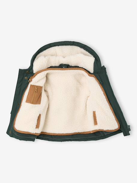 Parka 3 en 1 bébé avec gilet amovible en sherpa vert sapin 6 - vertbaudet enfant 