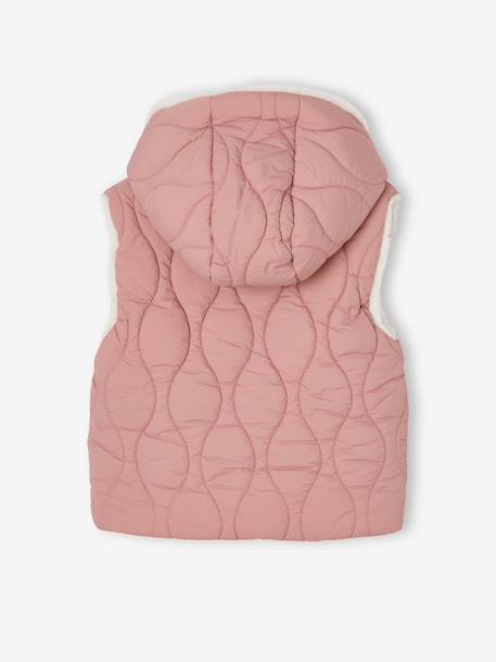 Doudoune fille sans manches réversible bois de rose 3 - vertbaudet enfant 