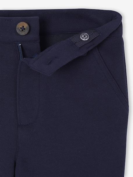 Pantalon garçon cérémonie en maille piquée marine 3 - vertbaudet enfant 