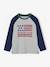 Tee-shirt garçon manches longues contrastées gris chiné 1 - vertbaudet enfant 