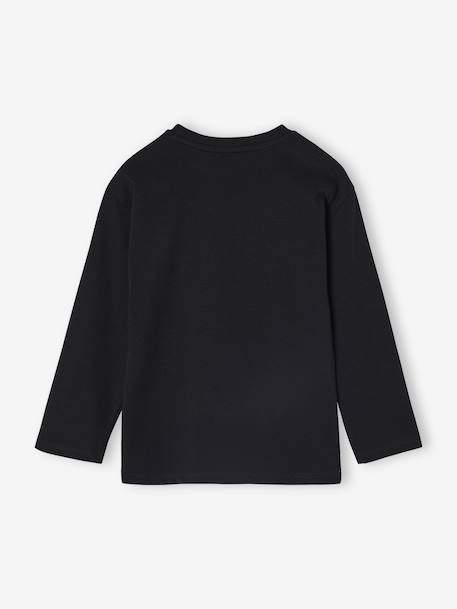 T-shirt manches longues garçon noir 2 - vertbaudet enfant 