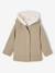 Manteau fille à capuche drap de laine anthracite+beige chiné 11 - vertbaudet enfant 