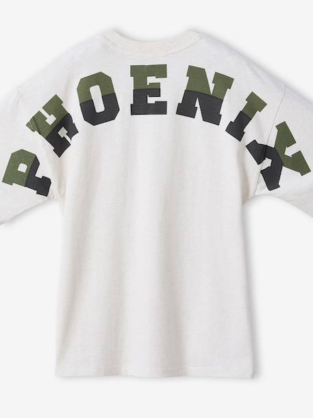 T-shirt garçon oversize Phoenix blanc chiné 3 - vertbaudet enfant 