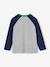 Tee-shirt garçon manches longues contrastées gris chiné 2 - vertbaudet enfant 