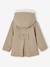 Manteau fille à capuche drap de laine anthracite+beige chiné 13 - vertbaudet enfant 