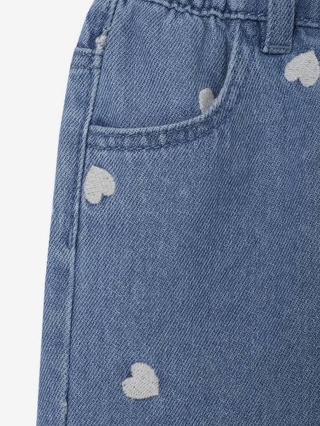 Jean large bébé fille petits coeurs brodés double stone+stone 7 - vertbaudet enfant 