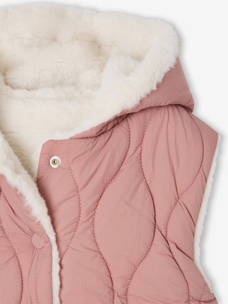 Doudoune fille sans manches réversible bois de rose 6 - vertbaudet enfant 