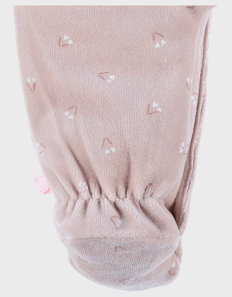 Pyjama bébé en velours Rose 6 - vertbaudet enfant 