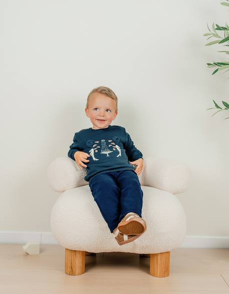 Pull en tricot avec motif tigre Bleu 2 - vertbaudet enfant 