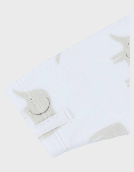 Pyjama en velours imprimé éléphant bali Blanc 5 - vertbaudet enfant 
