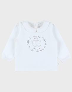 -T-shirt en coton à manches longues imprimé ours