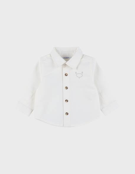Chemise en coton Blanc 1 - vertbaudet enfant 