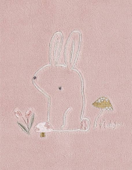 Pyjama bébé en velours brodé lapin Rose 3 - vertbaudet enfant 