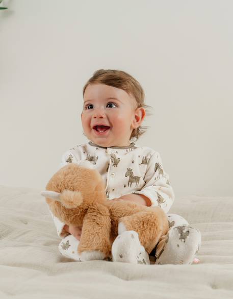 Pyjama bébé en velours à motif Blanc 2 - vertbaudet enfant 