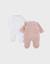 Lot de 2 pyjamas en velours bébé et brodé Rose 6 - vertbaudet enfant 