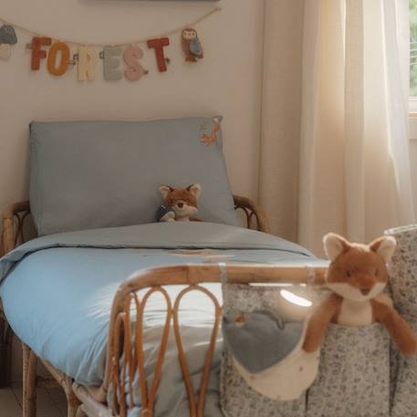 Housse de couette+oreiller lit bébé blossom (100 x 140 cm) Blanc, bleu, multicolore+Blanc, multicolore+Bleu+Rose 15 - vertbaudet enfant 