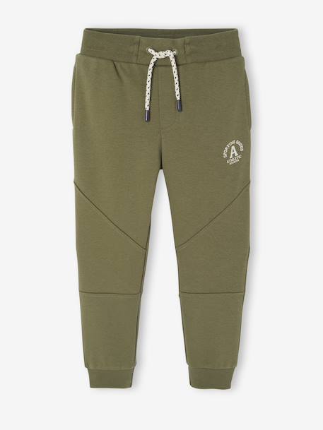 Pantalon jogging 'Athletic' garçon en molleton anthracite+chocolat+kaki 9 - vertbaudet enfant 