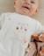 Pyjama bébé en velours avec broderie chat Blanc 3 - vertbaudet enfant 