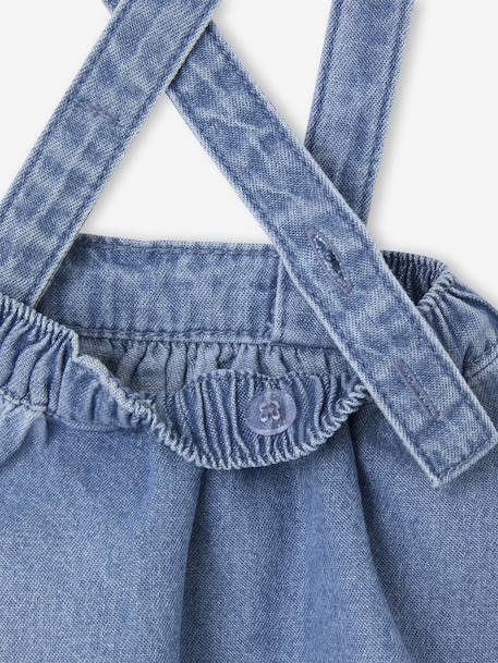 Jupe en denim à bretelles stone 4 - vertbaudet enfant 