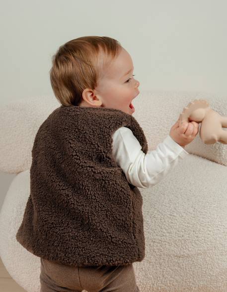 Veste sans manches en sherpa Marron 3 - vertbaudet enfant 