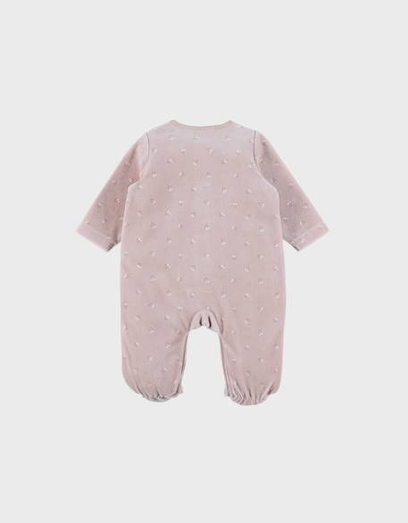 Pyjama bébé en velours Rose 4 - vertbaudet enfant 
