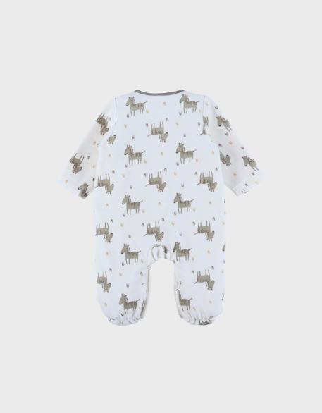 Pyjama bébé en velours à motif Blanc 5 - vertbaudet enfant 