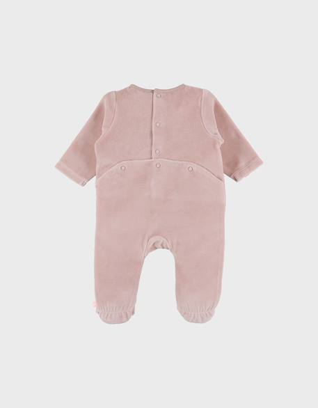 Pyjama bébé en velours brodé lapin Rose 2 - vertbaudet enfant 