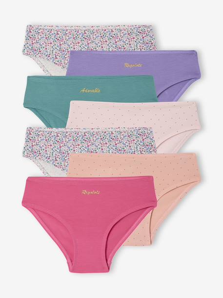Lot de 7 culottes assorties fille fuchsia 1 - vertbaudet enfant 