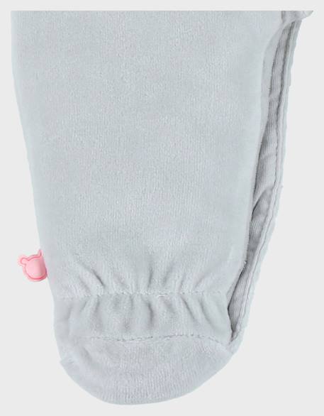 Pyjama bébé en velours à broderie lapin Turquoise 6 - vertbaudet enfant 