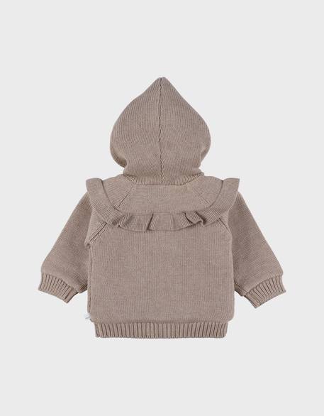 Mantelet en tricot à volants Beige 4 - vertbaudet enfant 