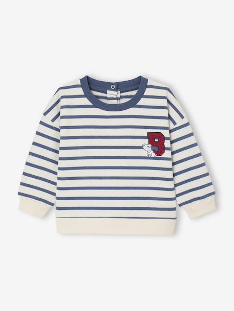 Ensemble sweat-shirt + pantalon bébé bleu grisé 2 - vertbaudet enfant 