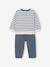 Ensemble sweat-shirt + pantalon bébé bleu grisé 4 - vertbaudet enfant 