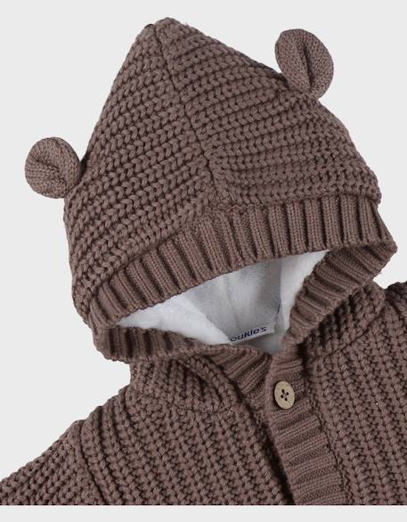Mantelet en tricot à volants Marron 3 - vertbaudet enfant 