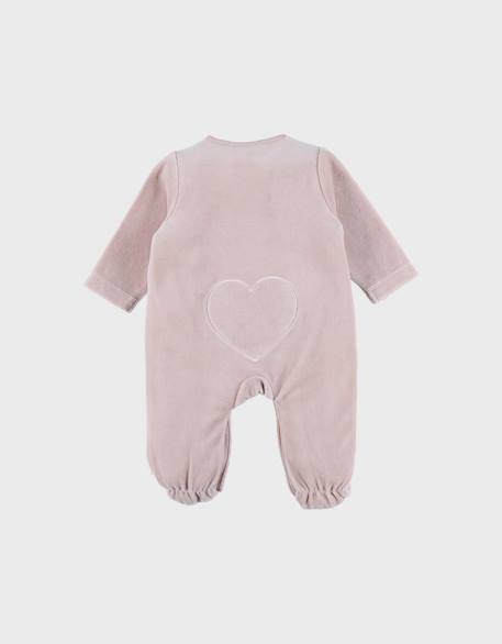 Pyjama bébé en velours avec broderie chat Rose 5 - vertbaudet enfant 