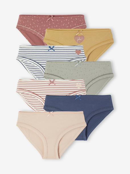 Lot de 7 culottes Coeurs Fille rose 1 - vertbaudet enfant 
