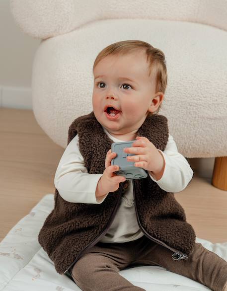 Veste sans manches en sherpa Marron 2 - vertbaudet enfant 