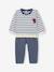 Ensemble sweat-shirt + pantalon bébé bleu grisé 1 - vertbaudet enfant 