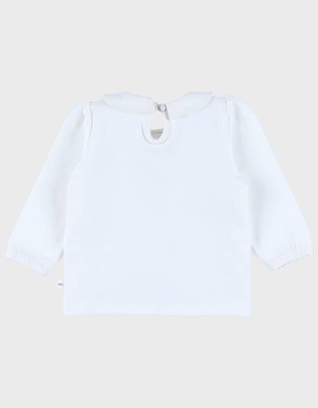 T-shirt en coton à manches longues imprimé ours Blanc 4 - vertbaudet enfant 
