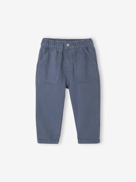 Ensemble sweat-shirt + pantalon bébé bleu grisé 3 - vertbaudet enfant 