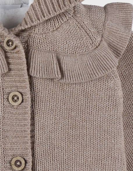 Mantelet en tricot à volants Beige 6 - vertbaudet enfant 