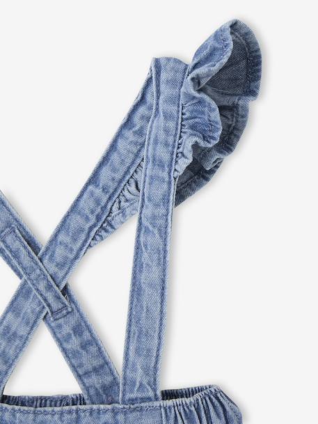 Jupe en denim à bretelles stone 3 - vertbaudet enfant 