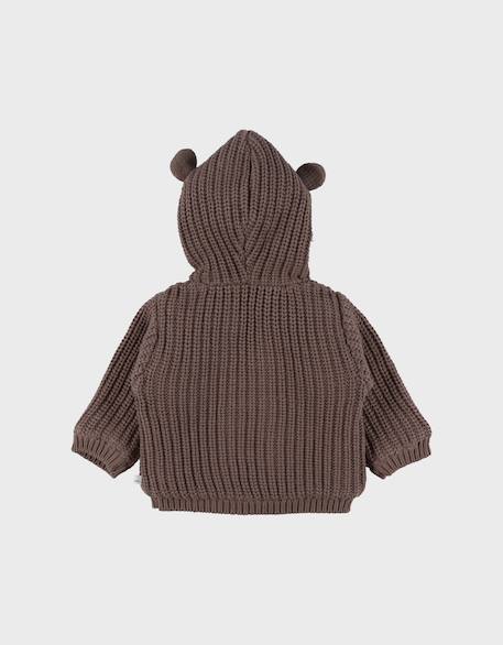 Mantelet en tricot à volants Marron 2 - vertbaudet enfant 