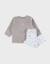 Pyjama 2 pièces en velours avec broderie lapin Beige 1 - vertbaudet enfant 